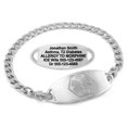 thumbnail image 1 of MedicEngraved Stainless Steel Custom Medical Alert Bracelet - 5mm Curb Link, 1 of 8