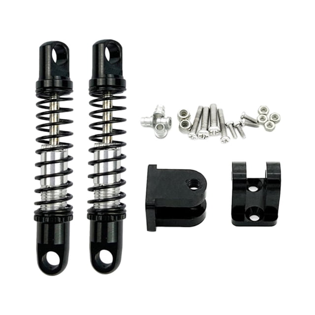 2x Amortiguador RC con amortiguadores asistidos por resorte de asiento 1/16 RC Drifting Car DIY Accs Assembly Negro Sunnimix Amortiguador delantero