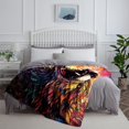 thumbnail image 4 of Fleece Blanket,Animals From Ancient Times,Extra Warm Cozy Fluffythrow, 4 of 8