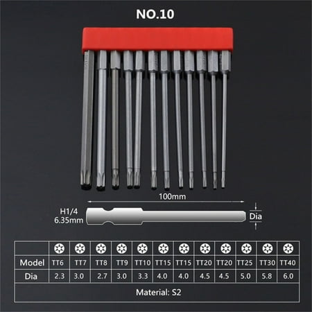 

12PCS Screwdriver bit Set with Magnetic Alloy Steel Electric Screwdriver Bit