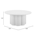 thumbnail image 2 of Palmier Coffee Table White Coffee Table, Modern Style, Powder Coated Aluminum round shape tabletop, Aluminum, Outdoor Living, 2 of 2