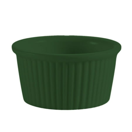 

Ramekin Fluted Green 6 Oz. 3-1/2 Dia. X 1-3/4 H Porcelain Green 36 packs