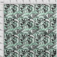 thumbnail image 3 of oneOone Cotton Jersey Mint Green Fabric Triangle & Art Geometric Quilting Supplies Print Sewing Fabric By The Yard 58 Inch Wide, 3 of 4