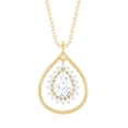 thumbnail image 3 of Rosec Jewels Certified Moissanite Teardrop Pendant Necklace - with Chain - D-VS1 Quality - Ready to Gift with Jewelry Box, 14K Yellow Gold, 3 of 8
