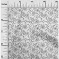 thumbnail image 2 of oneOone Velvet White Fabric Floral Craft Projects Decor Fabric Printed By The Yard 58 Inch Wide, 2 of 4