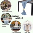 thumbnail image 1 of Camino de mesa de gasa Sheer Table Linens 28x120 pulgadas Cubierta de mesa de gasa para boda Fiesta de despedida de soltera Decoración de mesa Azul grisáceo 1pc ZefeiWu 1327533495509, 1 of 1