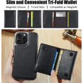 thumbnail image 3 of Casus Funda Tipo Cartera Para Iphone 16 Pro Max Compatible Con Magsafe Para Hombres Y Mujeres Funda Magnética Desmontable Para Teléfono Con Ranura Para Tarjeta Para Iphone 16 Pro Max 6,9 Pulgadas (Neg, 3 of 5