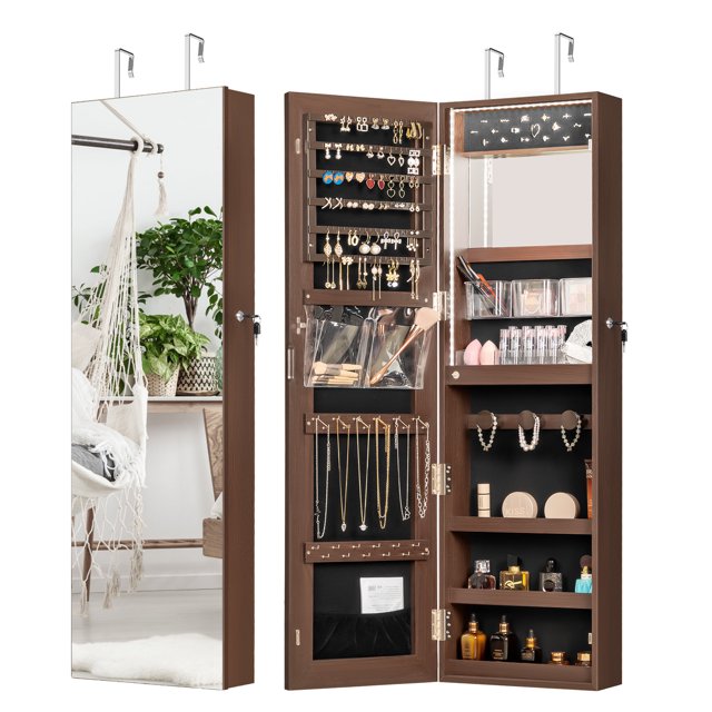 Homall Mirror Jewelry Upgraded 3 LED Lights Wall/Door Mounted