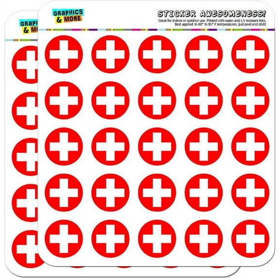 Switzerland National Country Flag 50 1" Planner Calendar Scrapbooking Crafting Stickers
