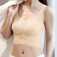 thumbnail image 3 of Vedolay Sports Bra Women's Silk Satin Triangle Bralette Soft Cup Wireless Bra Smooth and Comfortable Wire Free Bra Top,Beige 3XL, 3 of 5