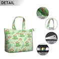 thumbnail image 5 of Frog Nature Travel Tote, Forest Green Frog Cartoon Print Weekender Duffel Bag, Plant and Flower Pattern Multipurpose Bag for Women, 5 of 5