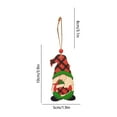 thumbnail image 4 of Cheapark Handmade Wooden Christmas Gnome Hanging Ornament - Santa Claus Decorative Pendant with String, Charming Tree Accent for Christmas Party, 4 of 6