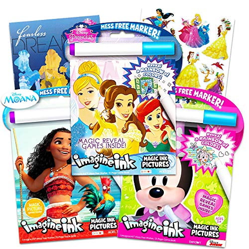 Buy Disney Princess Magic Ink Coloring Book Set Bundle of 3 Imagine