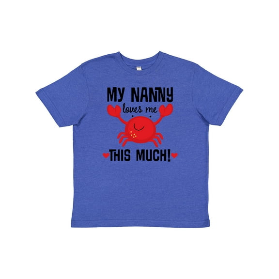 Inktastic Nanny Loves Me Grandson Gift Youth T-Shirt