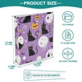 thumbnail image 3 of FORMRS 3 Ring Binder 1.5 inch with Pockets Set of 2 Clip Board 200 Sheets Capacity, Purple Halloween Pattern, 3 of 8
