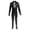 Black, variant on lnmuld Kids Solid Metallic Shiny Turtleneck Full Body Unitard Long Sleeve Footed One‑Piece Jumpsuit Stretch Fabric for Halloween Cosplay Stage Performance Costume Size:10-12 Years