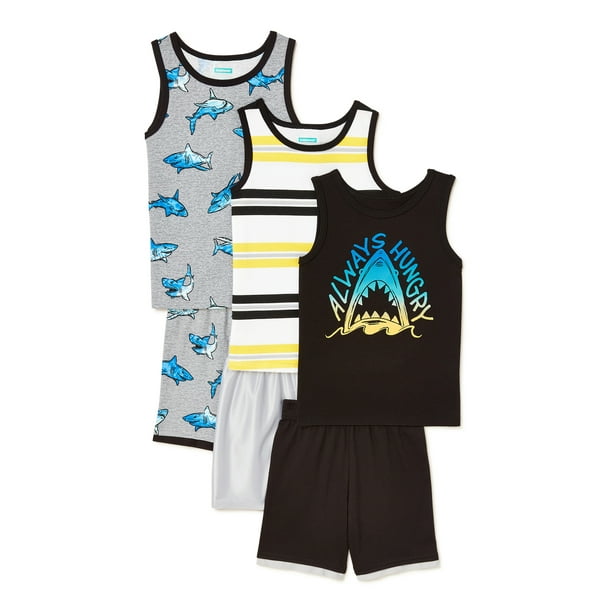 Garanimals Baby and Toddler Boys’ Tank Top and Shorts, 6Piece Outfit