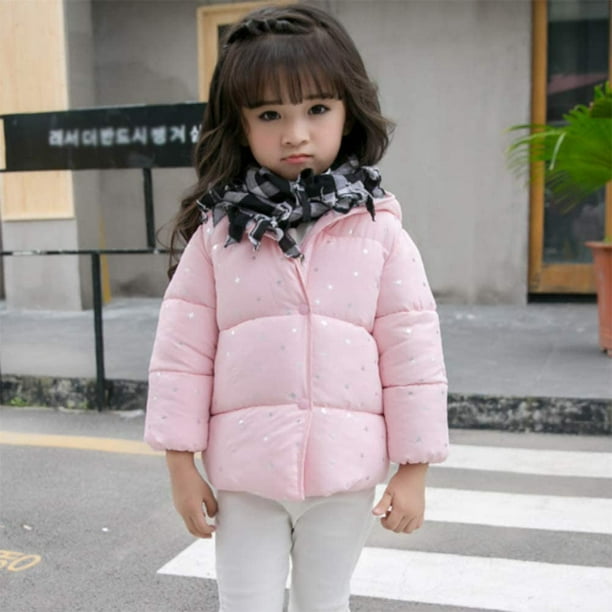 Baby Girls Boys' Winter Fleece Jackets With Hooded Toddler Cotton Dress  Warm Lined Coat Outer Clothing