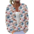 thumbnail image 1 of Penkiiy Christmas Sweater for Women 2024 Cute Xmas Printed Cardigans Sweater Open Front Button Down Knit Jacket S Multicolor, 1 of 5
