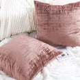 thumbnail image 3 of Home Soft Things Textured Velvet Pillow Covers (Set of 2), - Withered Rose - 26" x 26", 3 of 5