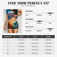 thumbnail image 5 of Sikiie Red And Blue Fire Peacock Print Workout Shorts Women Scrunch Butt Gym Shorts Seamless High Waist Tummy Control Yoga Biker Athletic Shorts, 5 of 5