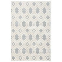 SAFAVIEH Martha Stewart Lucia Shag Area Rug, White/Light Grey, 2'6" x 3'9"