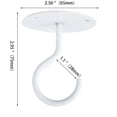 thumbnail image 5 of Nvzi Juego de 6 ganchos de techo para colgar macetas, incluye accesorios de instalación. Gancho para lámpara colgante con forma de rama, fácil de instalar, con tornillos y tubo de expansión (negro)., 5 of 5