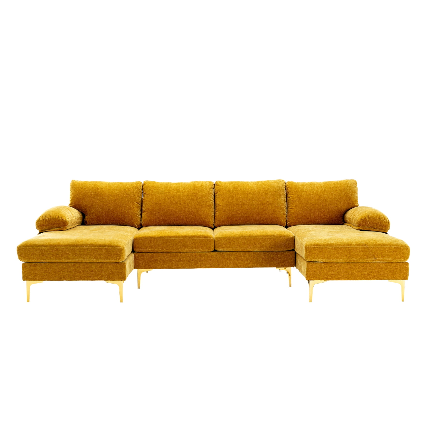 110" UShaped Sectional Sofa, 4Seater Modular Sofa Couch with Double