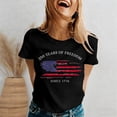thumbnail image 2 of MuXiKeJi Clothes 250th Anniversary USA Shirts Womens United States 250th Anniversary T-Shirt America Flag Freedom Grace Graphic Tops, 2 of 4