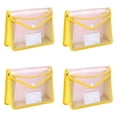 thumbnail image 2 of XIANXIAN 4 Pack Plastic Expanding File Folder, Folders for Documents with Button, Colorful File Folder Organizer Holder, Transparent Accordion File Pouch,Large Capacity, Fit Letter/A4 Size D*4, 2 of 5