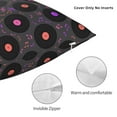 thumbnail image 3 of Honeii Vinyl Records Musical Notes Print Throw Pillow, Square Decorative Pillow Forms Soft Fluffy Plump Pillow Decorative Pillow Inserts,Couch Pillows-16"x16", 3 of 7