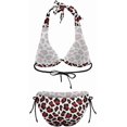 thumbnail image 6 of SKQIT Women's Leopard Print Swimsuits Tie Side Thong Sexy Bikini Set 2 Piece Bathing Suits, 6 of 7