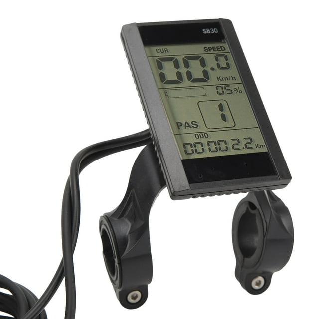 Electric Bike LCD Display Screen, 22.2mm 24V 36V 48V Waterproof Electric Bike LCD Display Meter Highly Adaptable for Modification Accessories