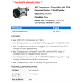 thumbnail image 2 of A/C Compressor - Compatible with 2018 Chevy Equinox 1.6L 4-Cylinder, 2 of 2