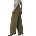 thumbnail image 4 of njoytime Work Pants Women Dress High Waisted Stretchy Straight Leg Wide Leg Trousers Business Casual Plus Size Pants, 4 of 8