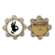 thumbnail image 1 of Ok gesto silueta patron Broche de flores, regalo de joyería para mujeres y niñas Unbranded M, 1 of 3