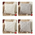 thumbnail image 7 of LHWEN Christmas Pillow Covers 18x18in Decorative Stripe Holiday Throw Pillows Farmhouse Decor for Couch Christmas Tree Snowflake Plush Pillowcase Cute Designs Machine Washable 1PC, 7 of 7