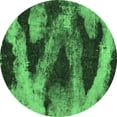 thumbnail image 1 of Ahgly Company Indoor Round Abstract Emerald Green Modern Area Rugs, 6' Round, 1 of 4