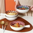 thumbnail image 3 of Qeeadeea Soup Bowl With Handle, 18 Oz Onion Soup Bowl, Microwave And Oven Safe, Stackable Baking Bowl.-Style1, 3 of 7