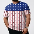 thumbnail image 2 of Pimfylm July 4th Shirts for Men Big and Tall Freedom Washed USA Flag Patriotic T-Shirts(White,XXL), 2 of 5