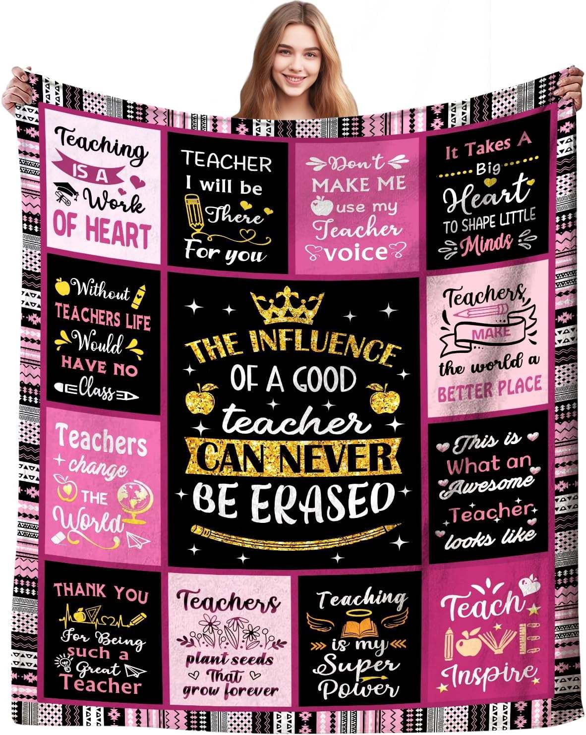 Teacher Blanket Teacher Appreciation Gifts for Women from Students,Cool Teachers Throw Blankets Gifts Best Teacher's Day Birthday Retirement Gifts 50"X40"