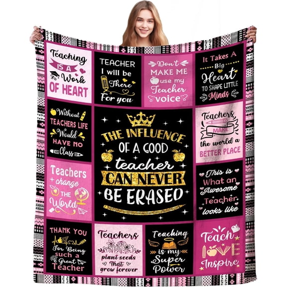 Teacher Blanket Teacher Appreciation Gifts for Women from Students,Cool Teachers Throw Blankets Gifts Best Teacher's Day Birthday Retirement Gifts