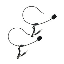 ROSENICE 2Pcs Omnidirectional Microphone Headset for Karaoke Conferences with Voice Amplifier 11.8In