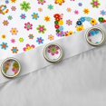thumbnail image 4 of Feelyou Peace and Love Black Out Curtains, Hippie Floral Curtains Pack of 2 (42x63 Each), 4 of 6