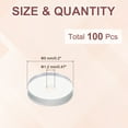 thumbnail image 2 of Uxcell 100 Pcs 5 mm Tapones de respaldo para aretes de silicona almohadillas claras, 2 of 6