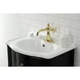 thumbnail image 2 of Kingston Brass KSD154BXPB Nautical One-Handle Single-Hole Bathroom Faucet with Deck Plate and Push Pop-Up Drain, Polished Brass, 2 of 7