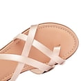 thumbnail image 3 of Ataiwee Women's Flat Slide Sandals - Casual Multiple Straps Criss Cross Thong Flat Summer Shoes., 3 of 7