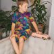 thumbnail image 4 of Balery Psychedelic Sunflowers Conjunto de Pijama Infantil de Manga Corta con Estampado – Ropa de Dormir de Algodón Suave-Large, 4 of 6