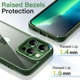 thumbnail image 5 of JETech Case for iPhone 13 Pro Max 6.7-Inch, Shockproof Phone Bumper Cover, Solid Color Matte TPU Frame, Anti-Scratch Clear Back (Alpine Green), 5 of 6