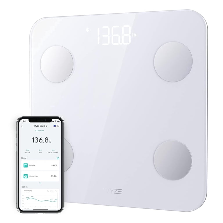 Wyze Scale S Smart Scale, Body Composition Monitor, White photo 1